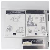 Stampin' Up! Stamp Sets Lot (6) - Stylish Sketches, Campology, Rocking Horse, Snowflake Wishes, Sparkle of the Season, Frosted Gingerbread Stampin' Up! Stamp Sets Lot (6) - Stylish Sketches, Campology, Rocking Horse, Snowflake Wishes, Sparkle of the Season, Frosted Gingerbread
