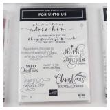Stampin' Up! Cling Stamp Sets (Lot of 6) - Wrapped in Christmas; For Unto Us; Friendly Hello Stampin' Up! Cling Stamp Sets (Lot of 6) - Wrapped in Christmas; For Unto Us; Friendly Hello