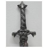 Very Cool Gothic Style "Lightning Bolt" Bladed Dagger or Short Sword - 23.5" Length