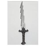 Very Cool Gothic Style "Lightning Bolt" Bladed Dagger or Short Sword - 23.5" Length