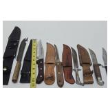 Estate Lot of Assorted Vintage Fixed Blade Knives