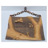 Very Cool Relief Carved Walnut Woodcarving by Marv Meyer