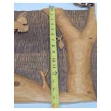 Very Cool Relief Carved Walnut Woodcarving by Marv Meyer