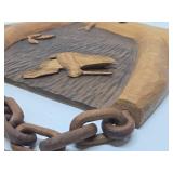 Very Cool Relief Carved Walnut Woodcarving by Marv Meyer