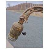 Antique Art Nouveau Floor/Bridge Lamp w/Seahorse Design