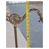 Antique Art Nouveau Floor/Bridge Lamp w/Seahorse Design