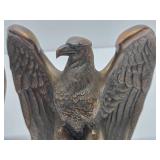 Vintage Brass Patriotic Eagle Bookend Set