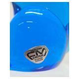 Vintage FM KONSTGLAS Blue Birds & Squirrel - Sweden