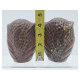 Large Mid Century Ceramic Owl Salt & Pepper Shakers