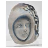 Very Cool Signed Vintage Nikos Dazelidis Ceramic Face Sculpture Vase