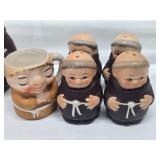Collection of Vintage Goebel etc Ceramic Friar Items