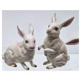 Collection of Vintage Ceramic & Glass Rabbit Figurines - Lefton etc