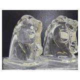 Nice Group of Vintage Mid Century Crystal/Glass Horsehead & Horses