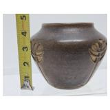 Very Nice Signed Vintage Art Pottery Vase w/Flower