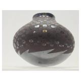 Nice Vintage Native American Black on Black Pottery Vase