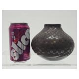 Nice Vintage Native American Black on Black Pottery Vase