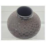 Nice Vintage Native American Black on Black Pottery Vase