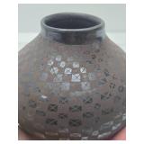 Nice Vintage Native American Black on Black Pottery Vase