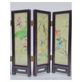 Small Vintage Oriental Folding Table Screen w/Original Box