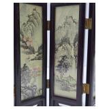 Small Vintage Oriental Folding Table Screen w/Original Box