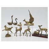 Nice Group of Vintage Solid Brass Animals