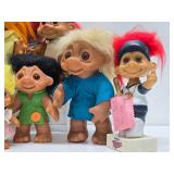 Large Collection of Vintage Troll Dolls