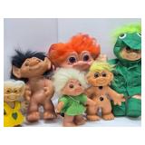 Large Collection of Vintage Troll Dolls