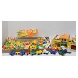 HUGE Lot of Vintage Fisher Price Little People Accessories Buildings Cars Playground etc