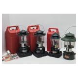 Lot of 4 Nice Condition COLEMAN Lanterns - 3 w/Travel Cases