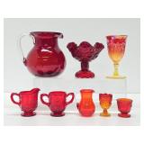 Nice Estate Lot of Colorful Vintage & Mid Century Glassware #1