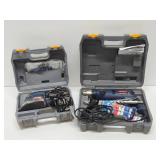 2 Working RYOBI Power Tools w/Cases - Hammer Drill & Finish Sander