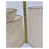 2 Larger Size Mid Century Fiberglass Lamp Shades