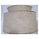 2 Larger Size Mid Century Fiberglass Lamp Shades