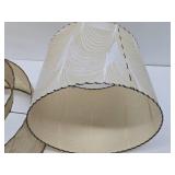 2 Larger Size Mid Century Fiberglass Lamp Shades