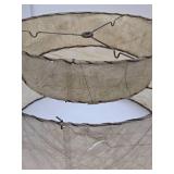 2 Larger Size Mid Century Fiberglass Lamp Shades