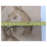 Excellent Vintage Handmade Mexican Leather Horse Coat / Poncho