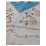 Excellent Vintage Handmade Mexican Leather Horse Coat / Poncho