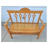 Lovely Vintage Quartersawn Oak Bench w/Storage Seat