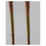 Pair of LARGE Vintage Hammered Copper & Brass Hunting Horns