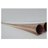 Pair of LARGE Vintage Hammered Copper & Brass Hunting Horns