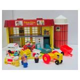 Very Nice Group of Vintage Fisher Price Little People Buildings & Accessories