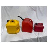 Assorted Plastic Fuel Cans