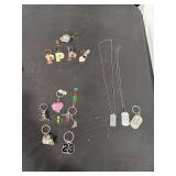 Assorted Keychains and Necklaces Lot