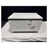 White Wooden Butterfly Storage Box