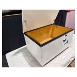 White Wooden Butterfly Storage Box