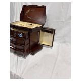 Wooden Jewelry Box with Butterflies