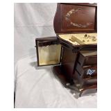 Wooden Jewelry Box with Butterflies