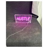 Pink HUSTLE LED Neon Sign