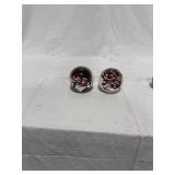 Glass Swirl Paperweights (2)