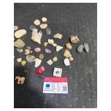 Assorted Stones, Minerals & Sapphire Certificate